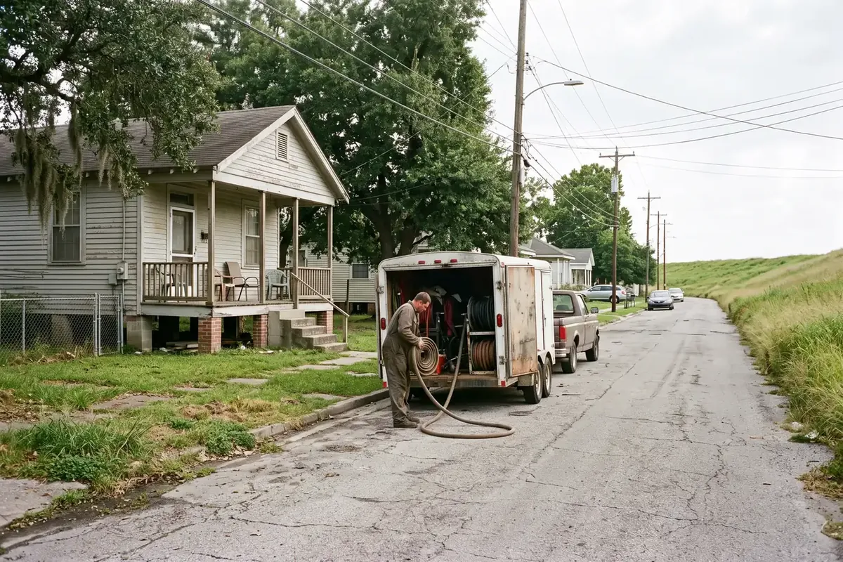 Spray foam insulation at a quiet-street home in Harahan, LA
