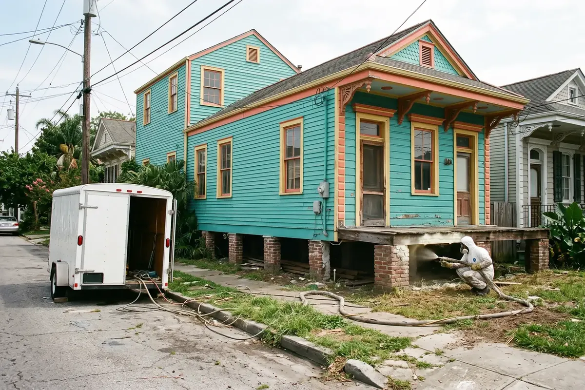 Camelback shotgun home in Mid-City New Orleans